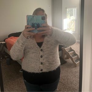 Torrid Cropped Fuzzy Sweater